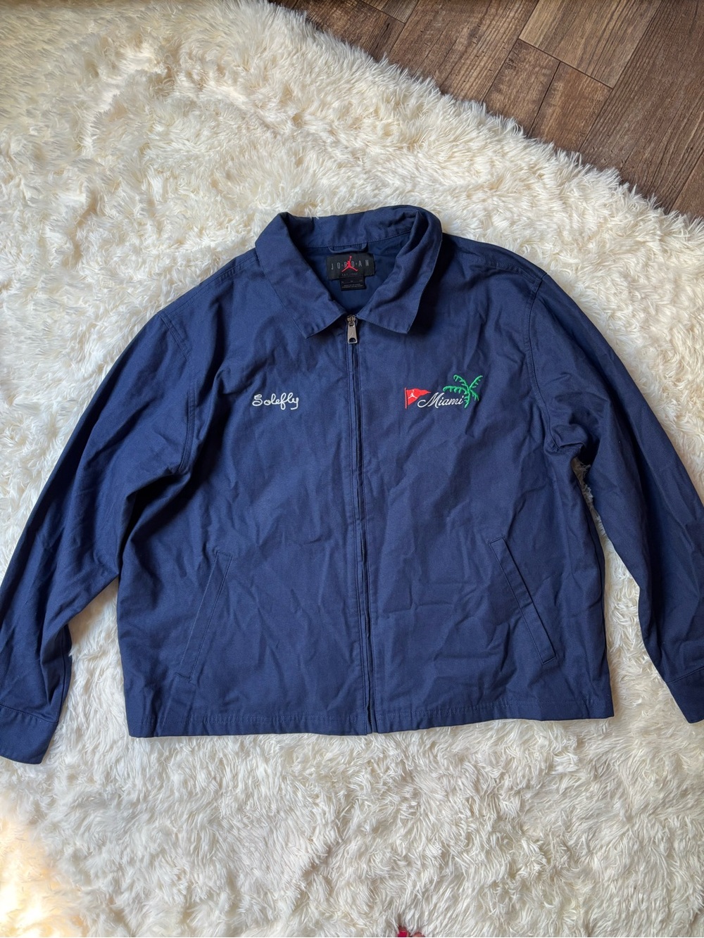 Jordan x Solefly Mi Casa Es Su Casa Work Jacket Navy Mens XL